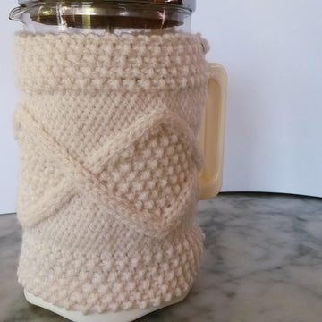 Aran Diamond Coffee Cozy