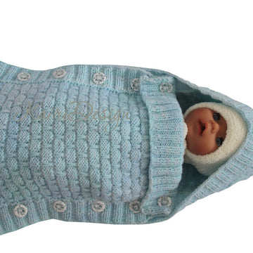 Baby doll sleeping bag blue