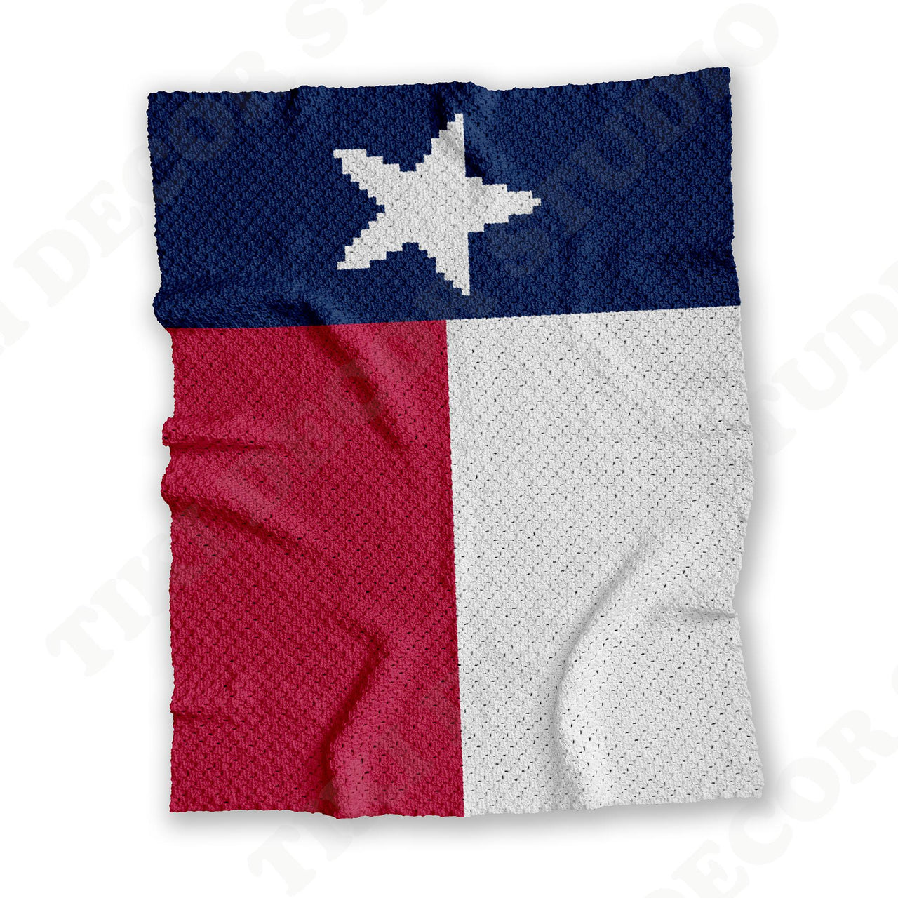 Texas State Flag Blanket C2C CROCHET PATTERN