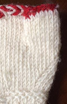 Twined Knitted Fingerless Mitts