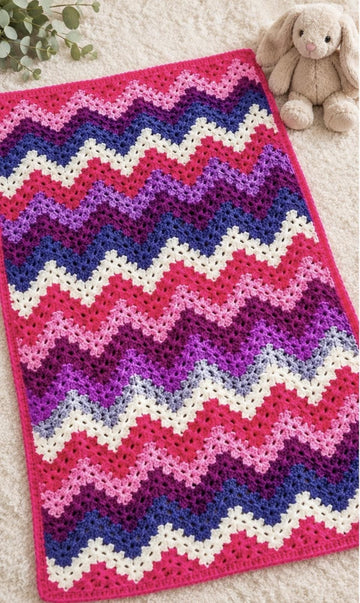 Granny Chevron Crochet Blanket