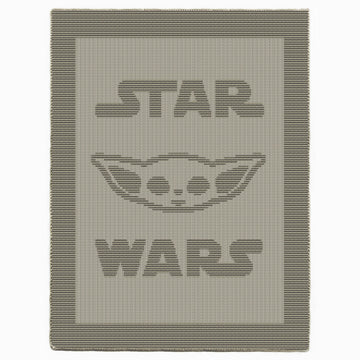 Star Wars Yoda blanket Knitting Pattern, Knit and Purl only