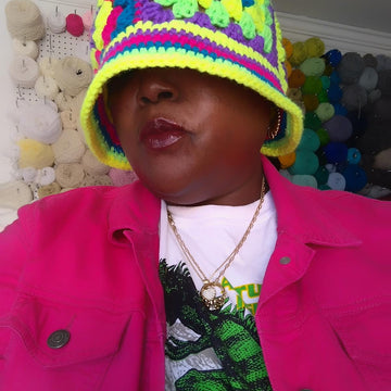 Not Your Mammy or Granny Square Bucket Hat