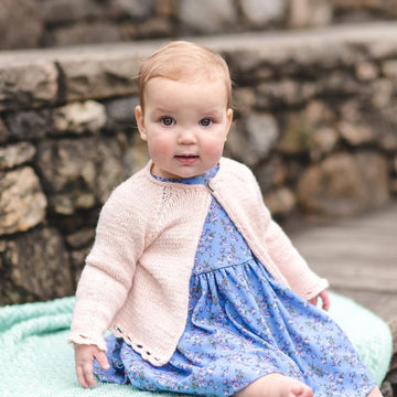 Rosy Scalloped Cardigan
