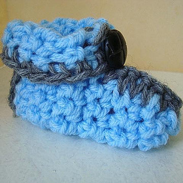 BABY BOY CROCHET BOOTIES