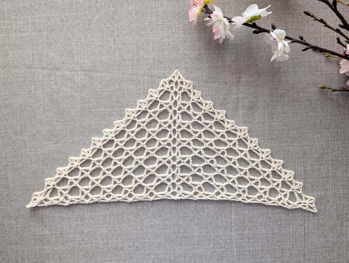 Lace Mesh Crochet Triangle Neck Scarf #116