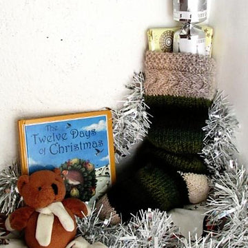Cabled Cuff Christmas Stocking