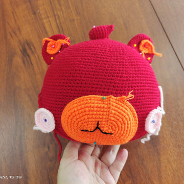 Cocomelon Red Teddy Bear Crochet Amigurumi Pattern