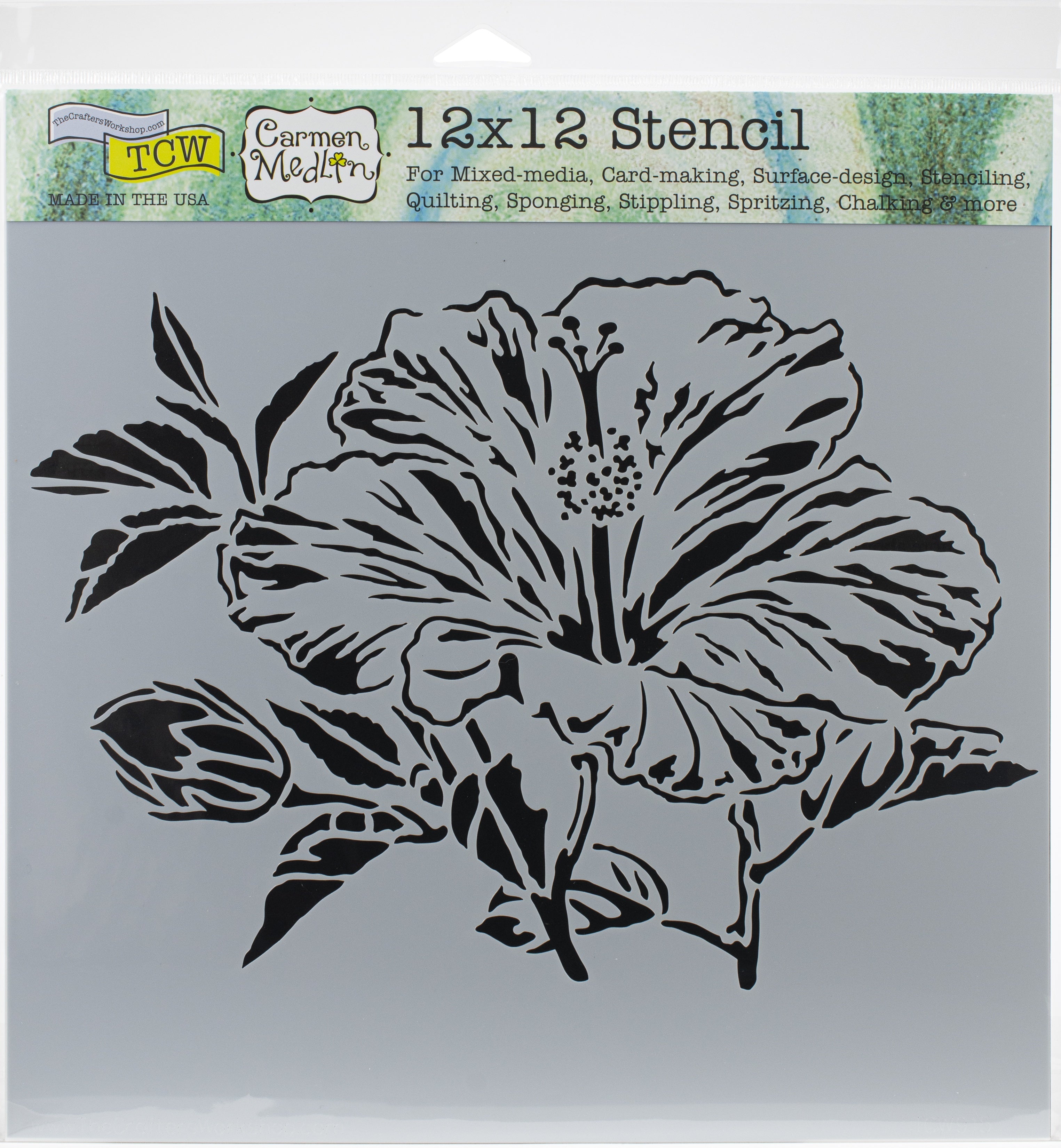 The Crafter's Workshop Crafter's Workshop Template 12"X12" - Hibiscus