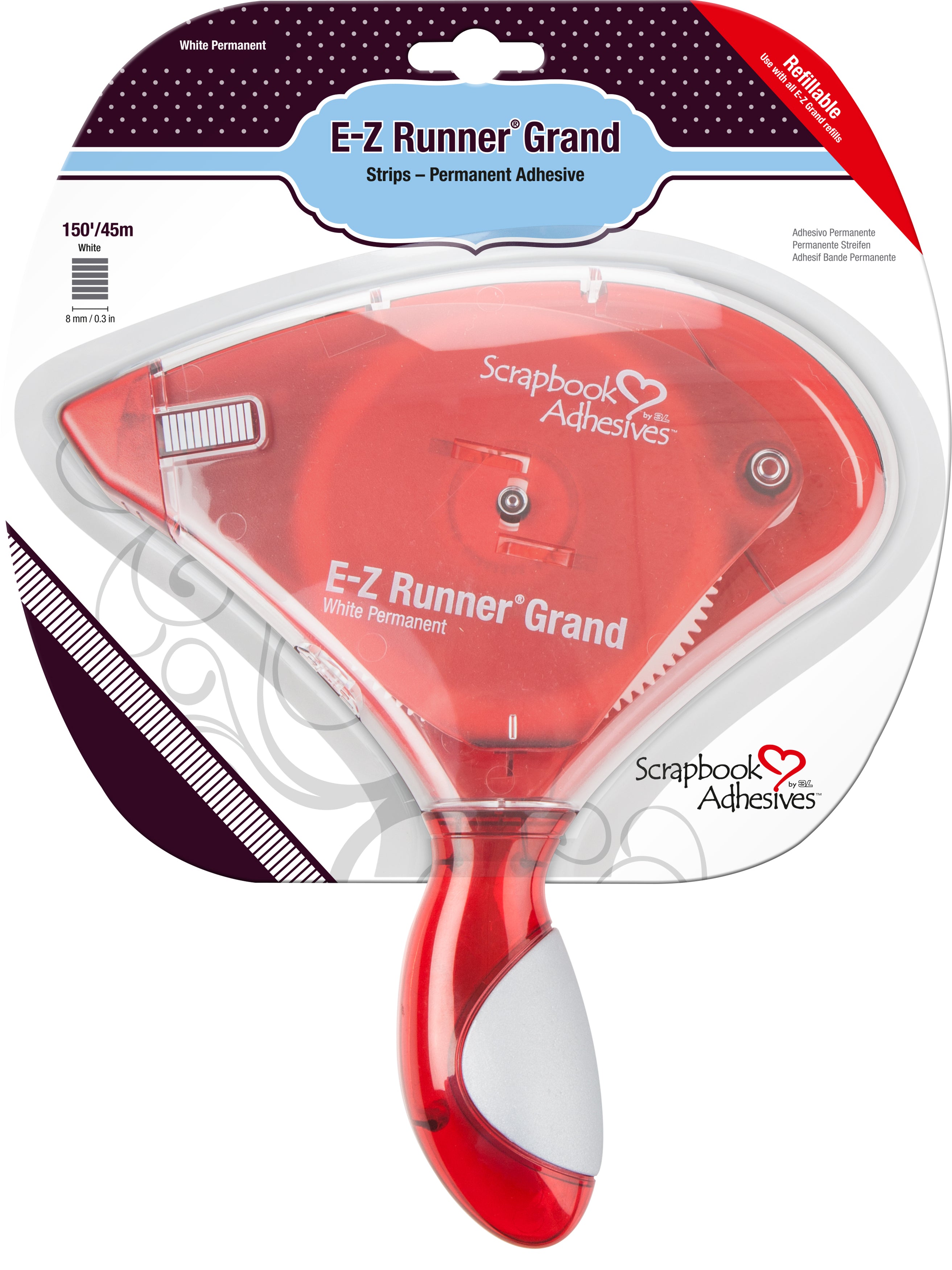 3L Scrapbook Adhesives E-Z Runner Grand Adhesive - Permanent, .3"X150'