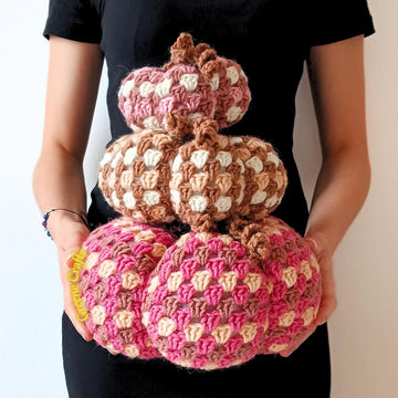 Granny Stitch Pumpkins - Stacked Fall Pumpkin Decor - Crochet Pattern