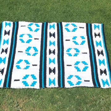 Bead Design Afghan Crochet Pattern (Native American Indian Navajo Origin)
