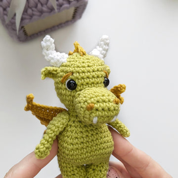 Dragon crochet pattern, amigurumi dragon toy pattern