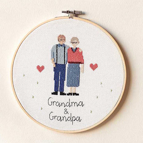 Rico Figurico Grandma & Grandpa Embroidery Kit