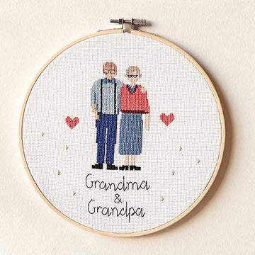Rico Figurico Grandma & Grandpa Embroidery Kit