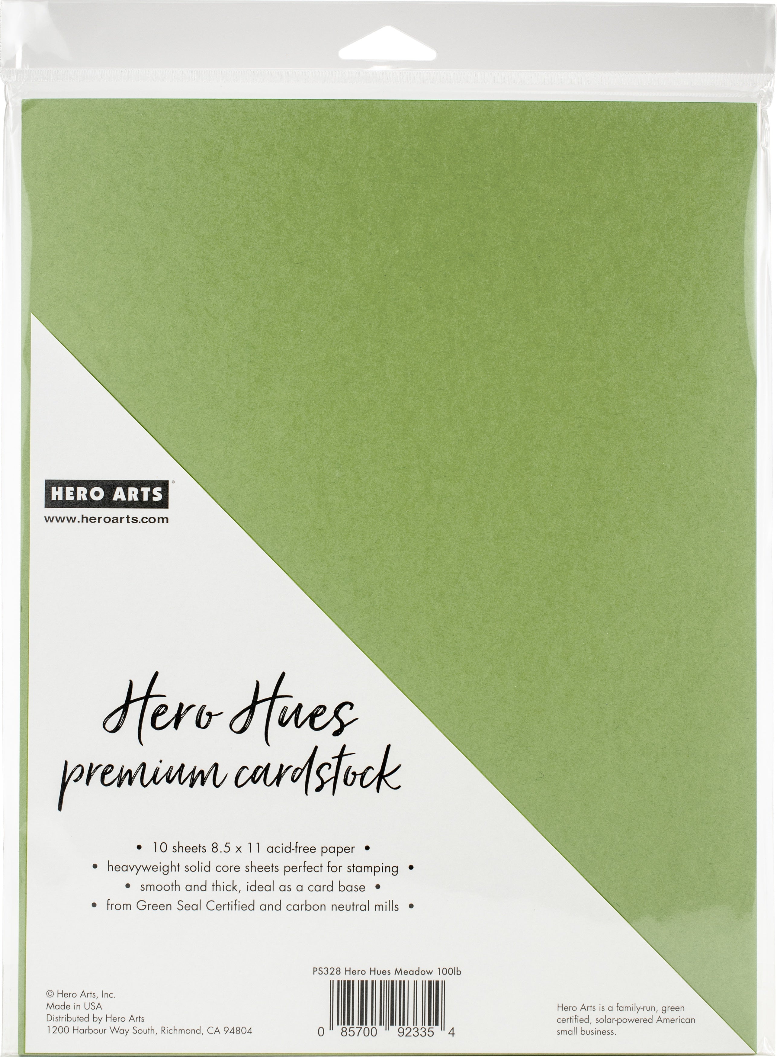 Hero Arts Hero Hues Premium 8.5"X11" Cardstock 10/Pkg - Meadow
