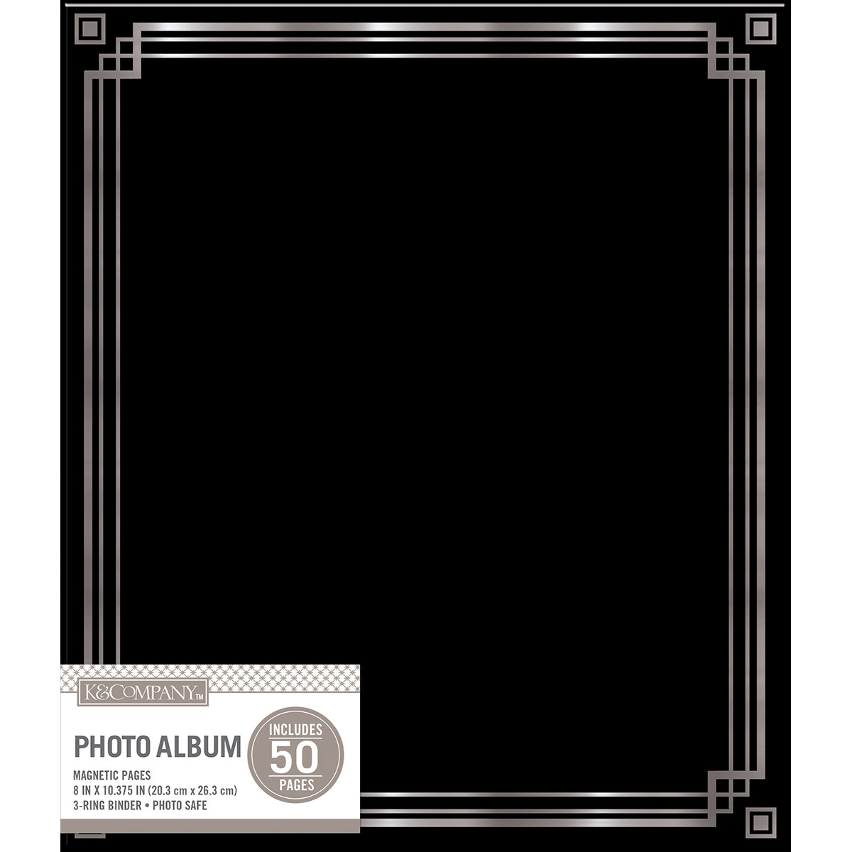 K&Company Magnetic Binder Photo Album 9.75"X11.25" - Black