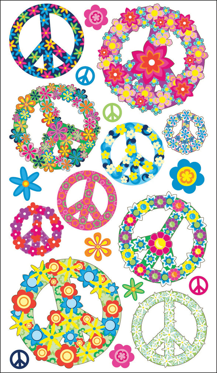 Sticko Stickers - Floral Peace Signs