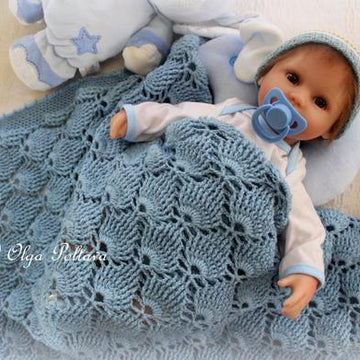 Blue Lace Baby Blanket