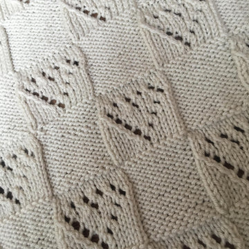 Heart Patch Blanket, Knitting Pattern