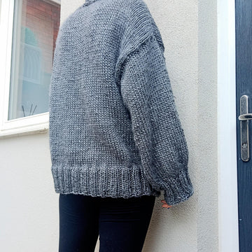 Straight needle sweater