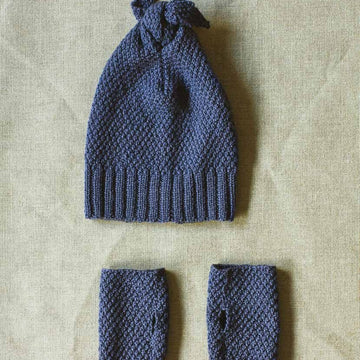 Vita & Violet Hat in Erika Knight British Blue 100 - Downloadable PDF