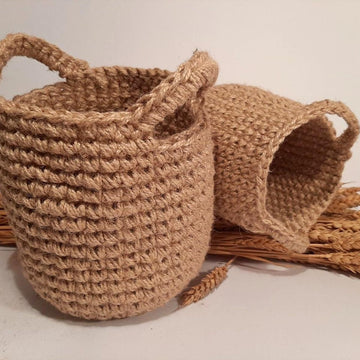 Jute Basket With Handles (2 sizes)