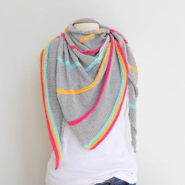 Strickanleitung – Dreieckstuch STRIPES 2 – No.118