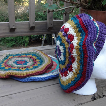 Mandala Style Slouchy Beret