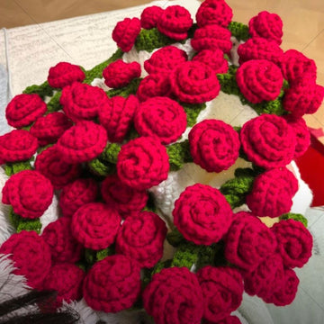 Crochet Rose Flower Bouquet Blanket Pattern PDF