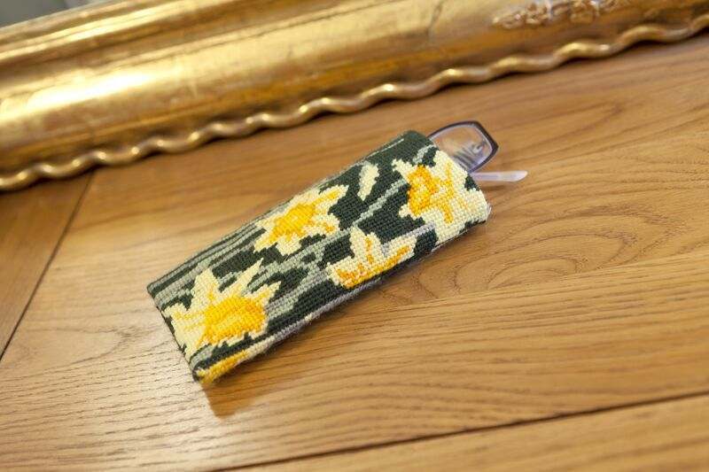 Cleopatras Needle Daffodils Spectacles Case Tapestry Kit - 7.2 x 6.7in / 18 x 17cm