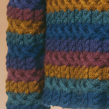 Striped Grillwork Lattice Pullover 127