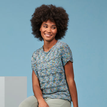 Swantown Tee - Top Knitting Pattern for Women in Tahki Yarns Tandem
