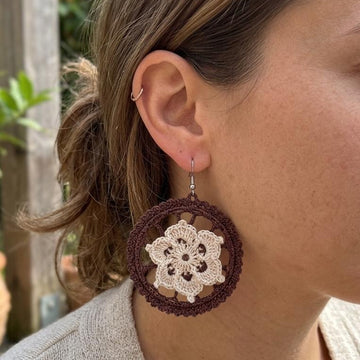 37. Trapped beauty crochet earrings