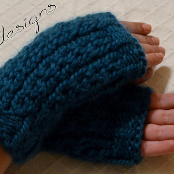 Vertical Vines Fingerless Gloves