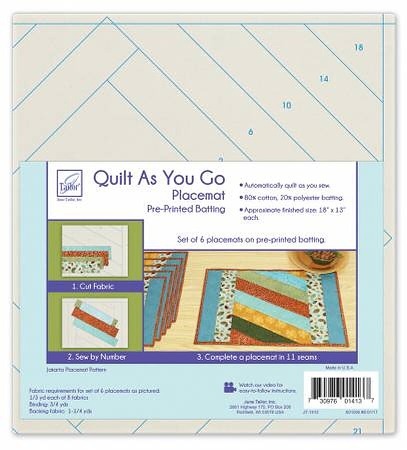June Tailor Inc Quilt As You Go Placemats - Jakarta