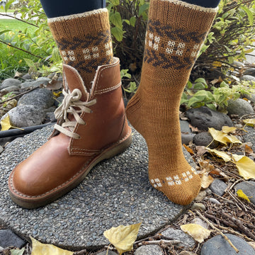 Flowers in Fall Socks
