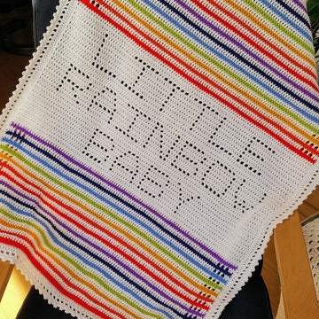 Little Rainbow Baby Filet Blanket