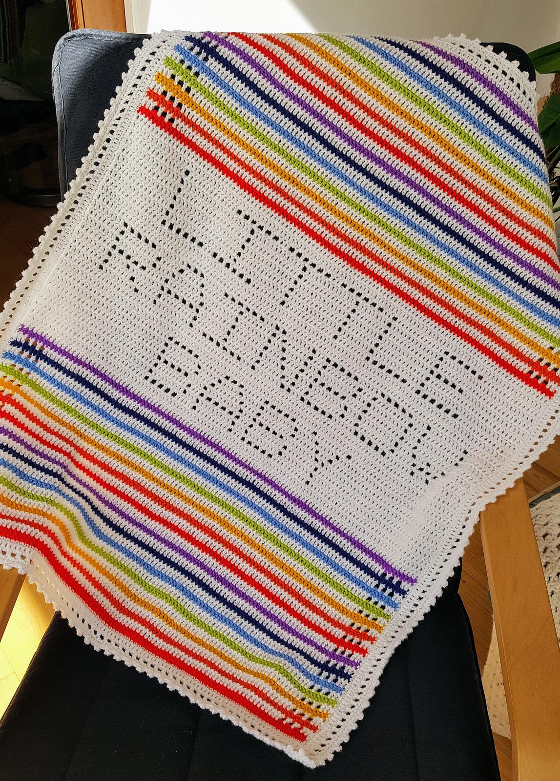Little Rainbow Baby Filet Blanket