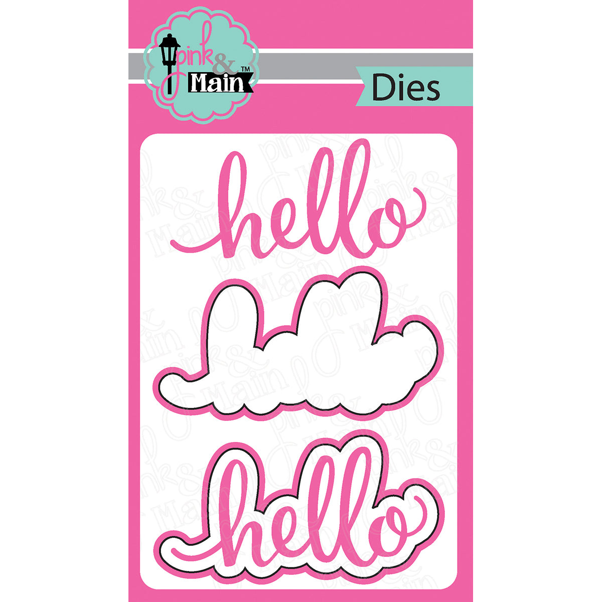 Pink & Main Dies - Hello, 2/Pkg