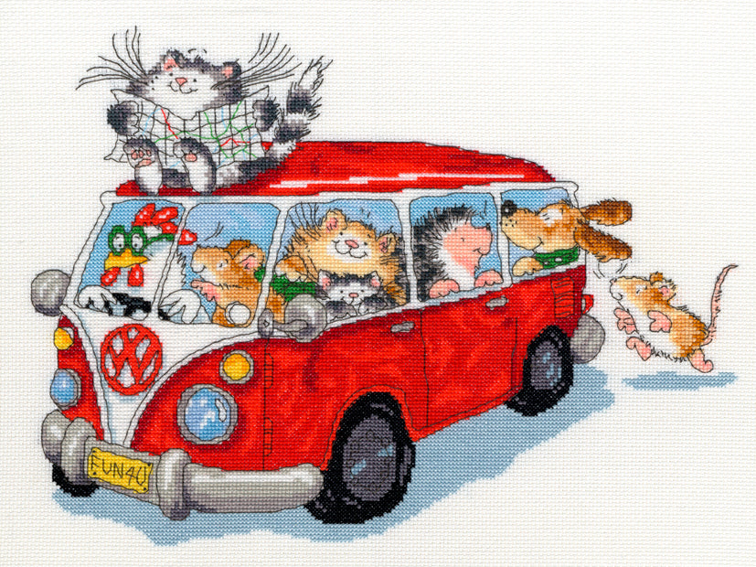 Bothy Threads Are We There Yet Cross Stitch Kit - 36cm x 28cm