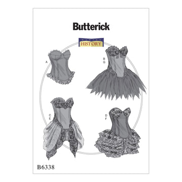 Butterick Curved-Hem Corsets and Skirts B6338 - Sewing Pattern