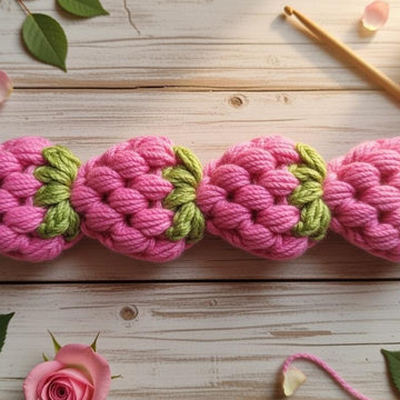 Crochet Strawberry Hair Band – PDF Pattern + Video Tutorial