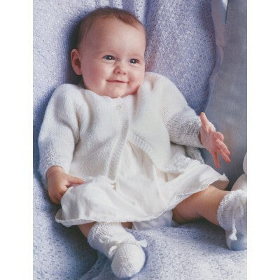 Sweet Matinee Jacket and Booties Set in Patons Astra