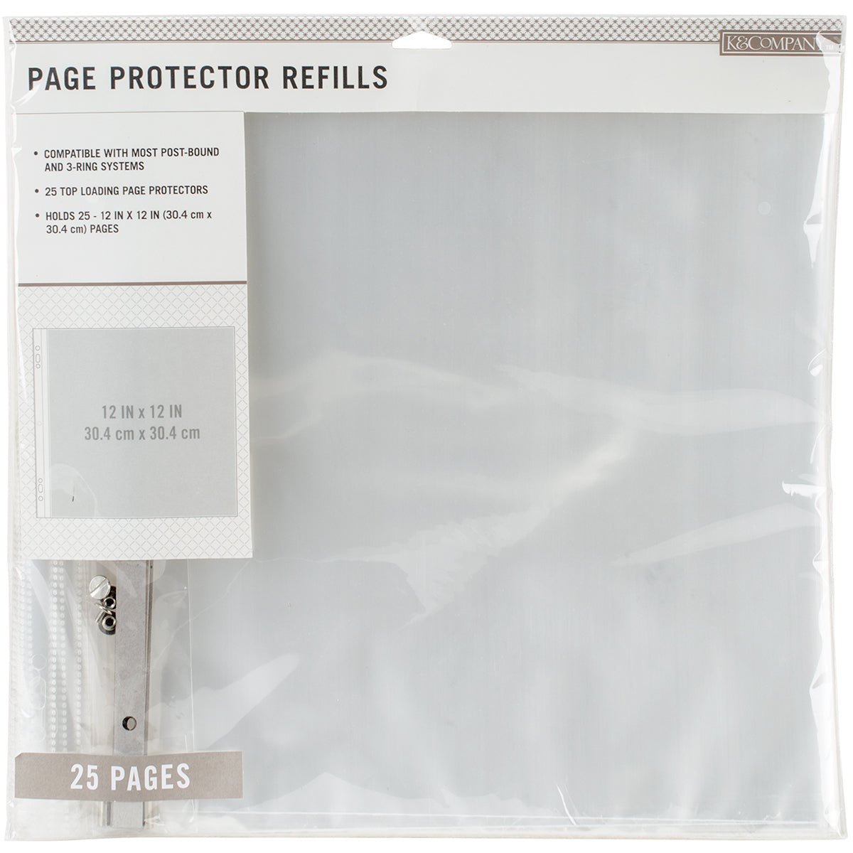 K&Company Page Protector Refills 12"x12" 25/Pkg - 478143