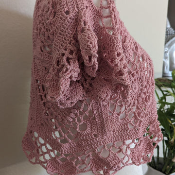 Pink Berries Crochet Lace Top