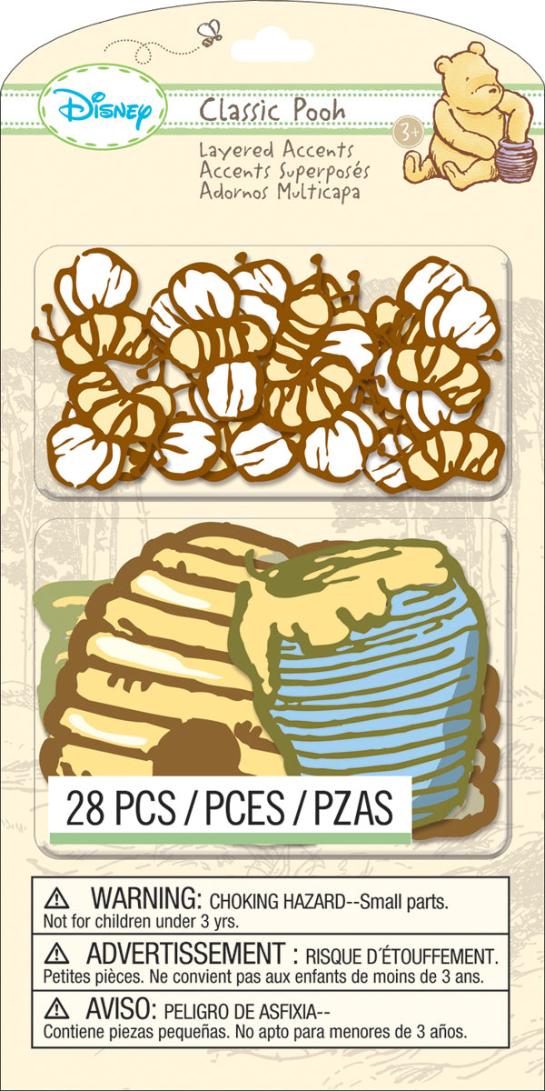 EK Success Disney Layered Accents 28/Pkg - Classic Pooh
