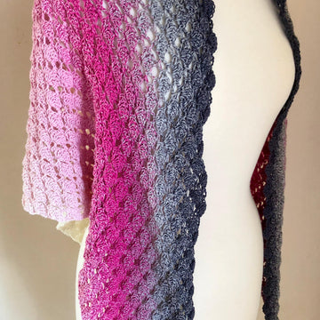 Feeling Flirty Lacy Shell Shawl