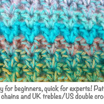 Rainbow V-stitch Stripe Blanket