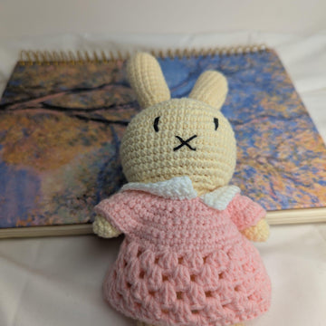 Miffy  Bunny Outfit -- Pink Dress+Bag+Crown
